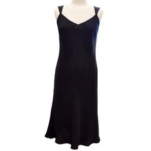 Vintage Evan Picone Black V-neck Sleeveless Evening Dress
